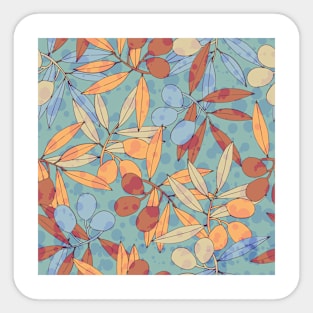 Olives pattern texture Sticker